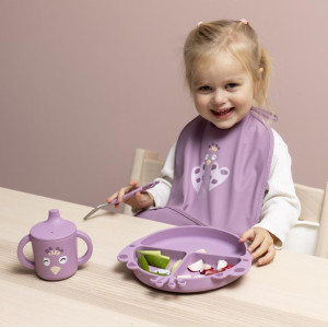 Assiette compartimentée avec ventouse en silicone "Mrs. Peacock" Trixie