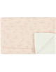 Couverture bébé en coton bio et polaire "Rosy Rabbit" (75 x 100 cm)