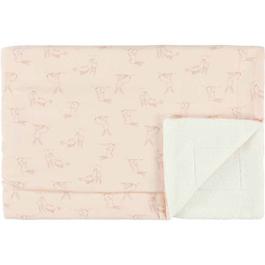 Couverture bébé en coton bio et polaire "Rosy Rabbit" (75 x 100 cm) Trixie