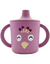 Tasse d'apprentissage à bec et anses en silicone "Mrs Peacock" Trixie