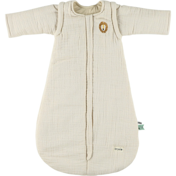 Turbulette mi-saison (0-12 mois) en coton bio "Bliss Beige Mr Lion"