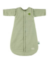 Turbulette mi-saison (0-12 mois) en coton bio "Bliss Sauge Mr Dino"