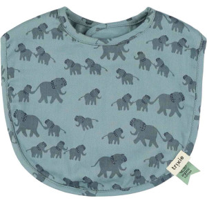 Bavoirs naissance en coton bio "Enchanting Elephant" (x2) Trixie