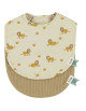 Bavoirs naissance en coton bio "Lively Lion" (x2)
