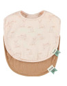 Bavoirs naissance en coton bio "Rosy Rabbit" (x2)