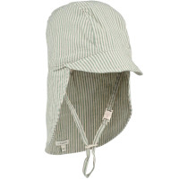 Chapeau saharienne bébé en coton bio Cecilia "Stripe Peppermint"
