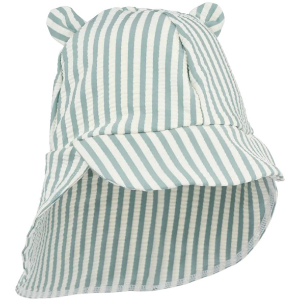 Chapeau saharienne bébé anti-UV Senia "Stripe Peppermint"