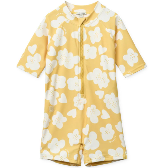 Combinaison de bain bébé Anti-UV Max "Flower Lemon Yellow"