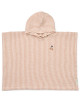 Poncho de plage en coton bio gaufré Paco "Stripe Tuscany Rose"