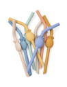 Pailles enfant en silicone Carlson "Pineapple" (x8) Liewood
