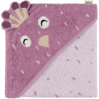 Cape de bain bébé en éponge de coton bio "Mrs Peacock" (0-3 ans)