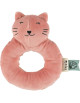 Hochet en coton bio "Mrs Chat"
