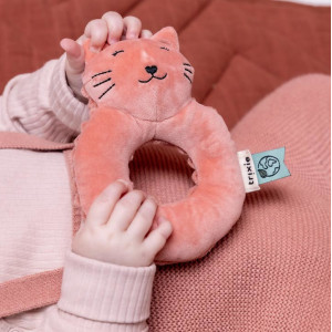 Hochet en coton bio "Mrs Chat" Trixie