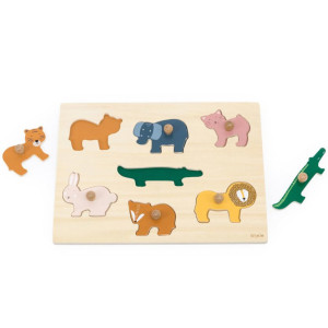 Puzzle bébé en bois "Animaux" (18 mois et +)