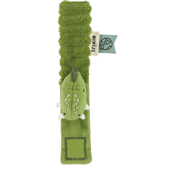 Hochet bracelet en coton bio "Mr Dino"