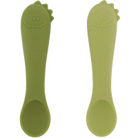 Set de 2 cuillères bébé en silicone "Mr Dino" (4 mois et +)