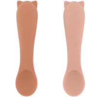 Set de 2 cuillères bébé en silicone "Mrs Chat" (4 mois et +)