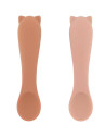 Set de 2 cuillères bébé en silicone "Mrs Chat" (4 mois et +)