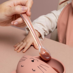 Set de 3 cuillères bébé en silicone "Mrs Chat" (4 mois et +) Trixie