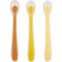 Set de 3 cuillères bébé en silicone "Mr Lion" (4 mois et +)