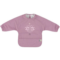 Bavoir tablier bébé imperméable à poche (6-18 mois) en PET recyclé "Mrs Peacock"
