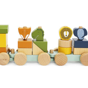 Train en bois à tirer "Animaux" (18 mois et +) Trixie