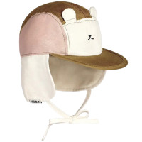 Casquette bébé anti-UV Camper "Ourson Rose et Brun" (0-2 ans)