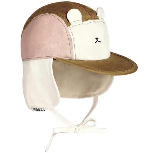 Casquette bébé anti-UV Camper "Ourson Rose et Brun" (0-2 ans)