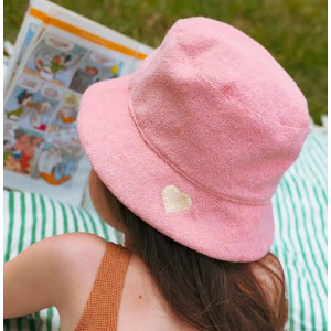 Bob bébé et enfant réversible anti-UV "Rayures Roses"