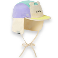 Casquette bébé anti-UV Camper "Ourson Bleu Jaune Vert"