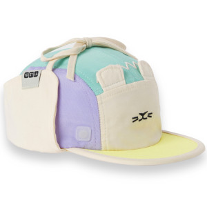 Casquette bébé anti-UV Camper "Ourson Bleu Jaune vert" kietla