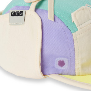Casquette bébé anti-UV Camper "Ourson Bleu Jaune vert" kietla