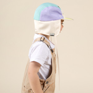 Casquette bébé anti-UV Camper "Ourson Bleu Jaune vert" kietla