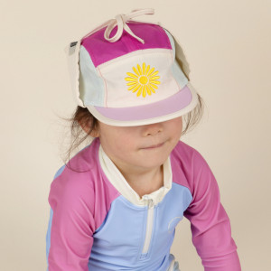 Casquette bébé anti-UV Camper "Fleur Fuschia" kietla