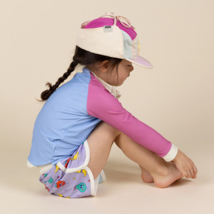Casquette bébé anti-UV Camper "Fleur Fuschia" kietla