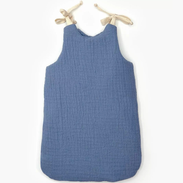 Gordis & Babies - Turbulette à nouettes "Bleu Jean" pour poupée et poupon