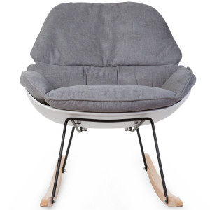 Fauteuil à bascule Rocking Chair Lounge "Blanc/Gris" Childhome