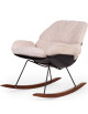 Fauteuil à bascule d'allaitement Rocking Chair Lounge "Noir/Ecru"