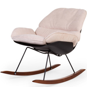 Fauteuil à bascule Rocking Chair Lounge "Noir/Ecru" Childhome