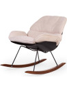 Fauteuil à bascule d'allaitement Rocking Chair Lounge "Noir/Ecru"