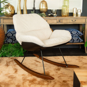 Fauteuil à bascule Rocking Chair Lounge "Noir/Ecru" Childhome