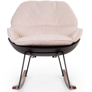 Fauteuil à bascule Rocking Chair Lounge "Noir/Ecru" Childhome