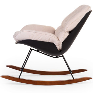 Fauteuil à bascule Rocking Chair Lounge "Noir/Ecru" Childhome