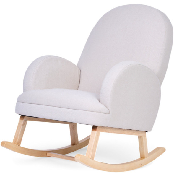 Fauteuil à bascule d'allaitement en bois "Lin Beige"