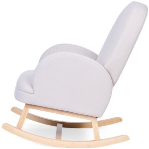 Fauteuil à bascule en bois "Lin Beige"