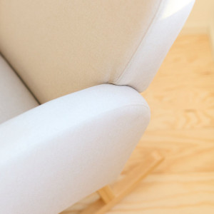 Fauteuil à bascule en bois "Lin Beige"