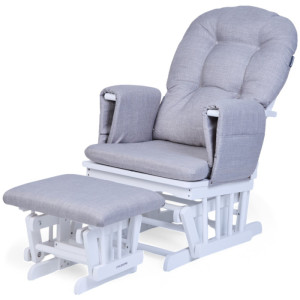 Fauteuil à bascule avec repose-pied "Canvas Gris" Childhome