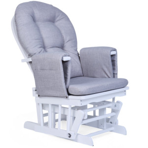 Fauteuil à bascule avec repose-pied "Canvas Gris" Childhome