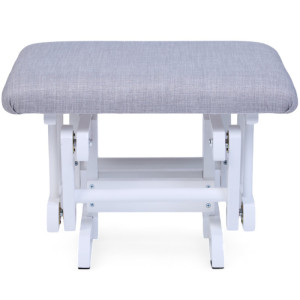 Fauteuil à bascule avec repose-pied "Canvas Gris" Childhome