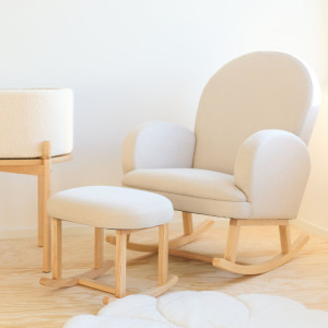 Repose-pied à bascule en bois "Lin Beige" Childhome